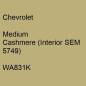 Preview: Chevrolet, Medium Cashmere (Interior SEM 5749), WA831K.